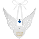 Angel Wings Blue Heart Urn Ornament
