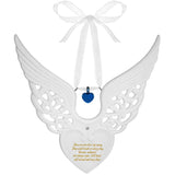Angel Wings Blue Heart Urn Ornament