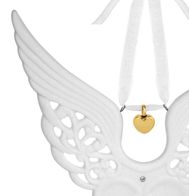 Angel Wings Gold Heart Urn Ornament