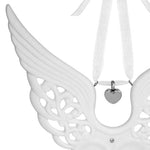 Angel Silver Heart Urn Ornament