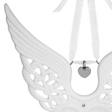 Angel Silver Heart Urn Ornament