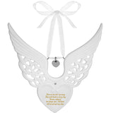 Angel Silver Heart Urn Ornament