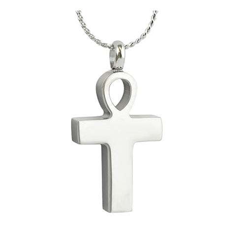 Men's Life Ankh Ashes Necklace Urn - Love Charms Option