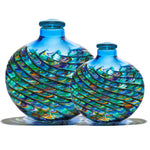 Inspiring Aqua Ocean Mosaic Glass Adult (SOLD OUT) or Medium Urn - Personalization Option - Made in USA