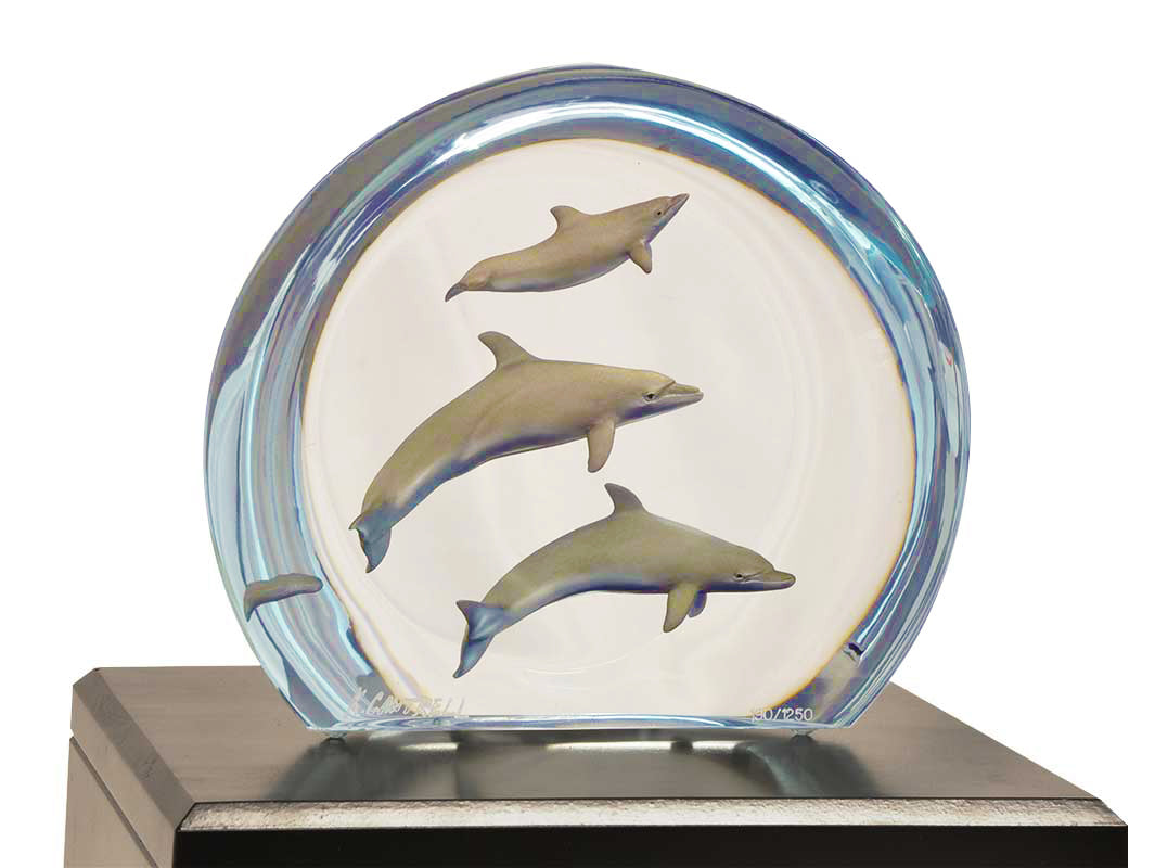 Aquatic Ballet Lucite Art Cremation Urn