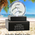 Aquatic Ballet Lucite Art Cremation Urn