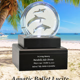 Aquatic Ballet Lucite Art Cremation Urn