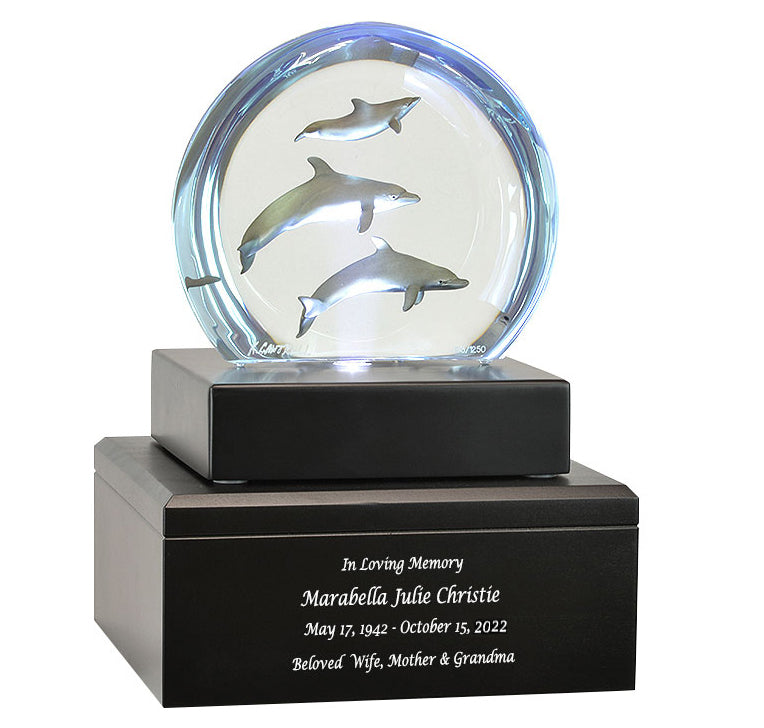 Aquatic Ballet Lucite Art Cremation Urn