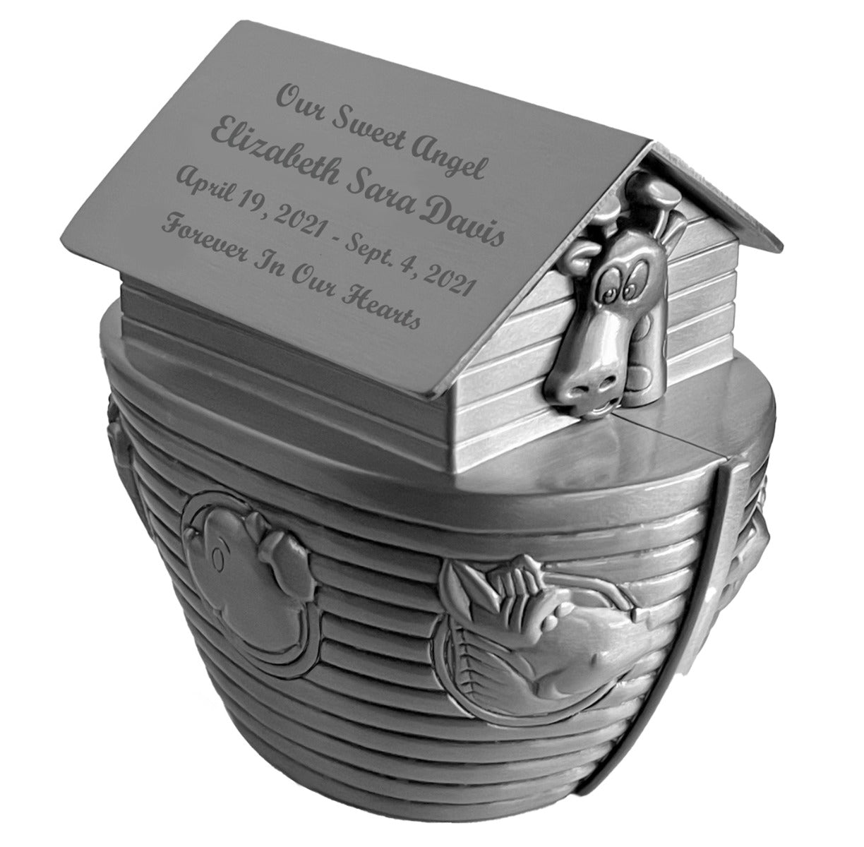Noah's Ark Baby Pewter Urn