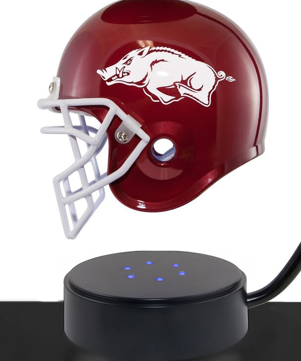 Football Cremation Urn & University of Arkansas Hover Helmet Décor