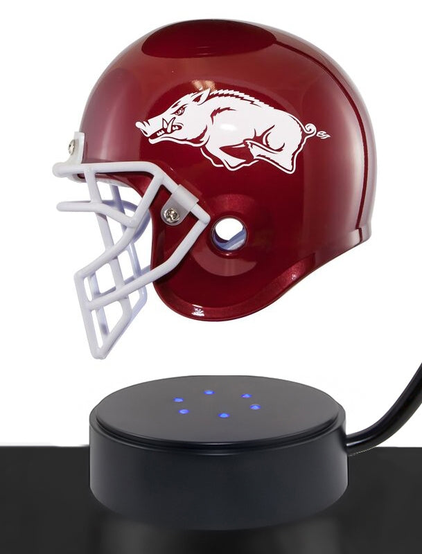 Football Cremation Urn & University of Arkansas Hover Helmet Décor