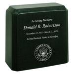 United States Army Cultured Marble Niche Cremation Urn - 12 Color Choices - Vault Option