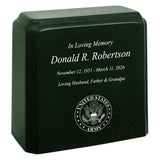 United States Army Cultured Marble Niche Cremation Urn - 12 Color Choices - Vault Option