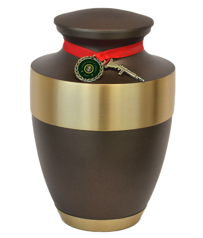 US Army Master Rifle Cremation Urn - Adult Military Rifle Urn - Pro Diamond Engraving