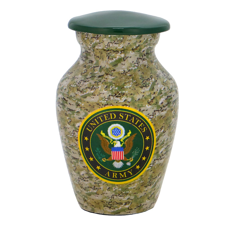 US Army Camouflage Mini Urn - Love Charms® Option