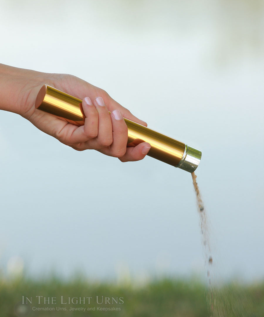 Scattering Gold Tubes For Ashes - Metal Secure Tubes - Howard Miller