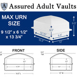 United States Air Force Cultured Marble Niche Cremation Urn - 12 Color Choices - Vault Option