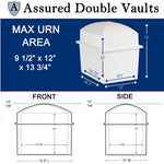 Precious Memories Companion Urn - Parents Double Urn - Park Bench Scene - Vault Option