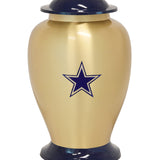 Texas Star Brass Adult Cremation Urn - Pro Personalization - Burial Vault Option
