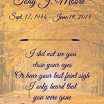 Autumn Trees Poem Urn and Picture