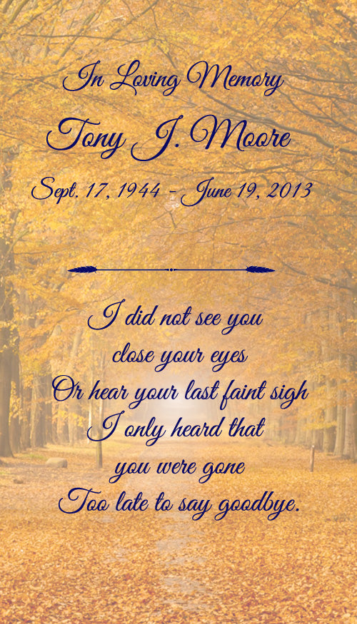 Autumn Trees Poem Urn and Picture