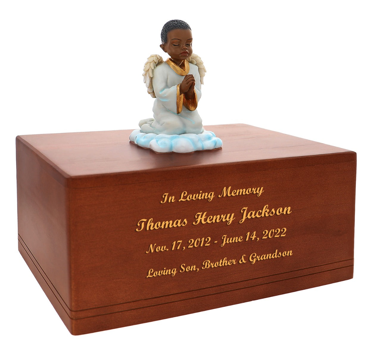 Praying Angel Boy Child Urn