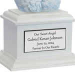 In Loving Arms Blue Infant Urn - Baby Angel Urn For Infants