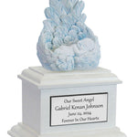 In Loving Arms Blue Infant Urn - Baby Angel Urn For Infants