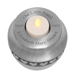 Candle Heart Pewter Baby or Child Urn