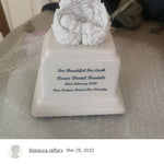 Too Perfect For Earth Cream Cultured Marble Baby Urn - Handmade USA Urn