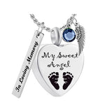 My Sweet Angel Baby Feet Ash Pendant Urn - Love Charms® Option