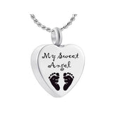 My Sweet Angel Baby Feet Ash Pendant Urn - Love Charms® Option