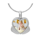 Baby Feet Photo Heart Jewelry Urn Pendant - Love Charms® Option