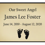 Baby Feet Name Plates For Cremation Urns