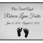 Baby Feet Name Plates For Cremation Urns