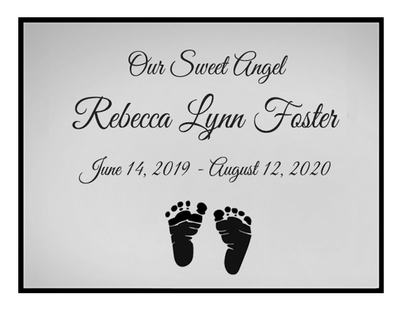 Baby Feet Name Plates For Cremation Urns
