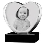 Child Memorial Heart 3D Crystal Infinity Wood Urn Set