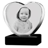 Child Memorial Heart 3D Crystal Infinity Wood Urn Set