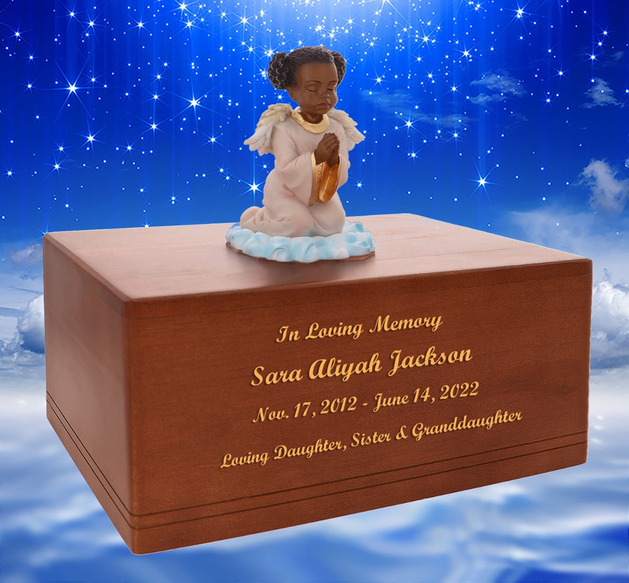Praying Angel Girl Child Urn