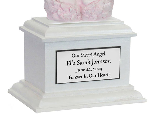 In Loving Arms Pink Infant Urn - Baby Angel Urn For Infants