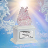 In Loving Arms Pink Infant Urn - Baby Angel Urn For Infants