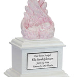 In Loving Arms Pink Infant Urn - Baby Angel Urn For Infants