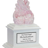 In Loving Arms Pink Infant Urn - Baby Angel Urn For Infants
