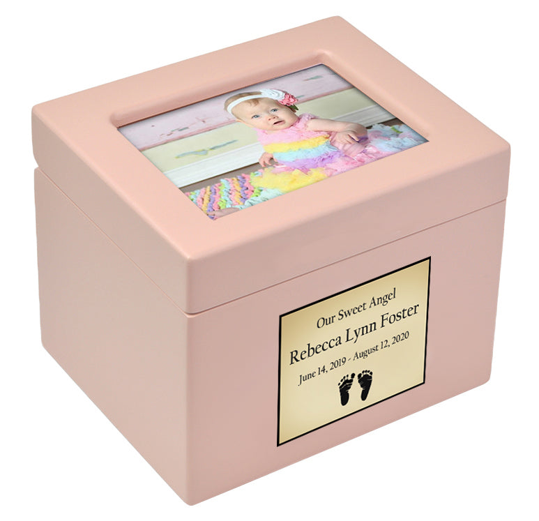 Precious Angel Photo Pink Urn