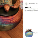 Sea Turtle Raku Keepsake Cremation Urn - Personalization Option