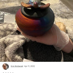 Sea Turtle Raku Keepsake Cremation Urn - Personalization Option