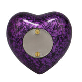 Purple Marbled Heart Keepsake Urn - Stand Option