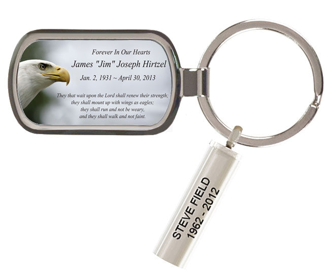 Custom Made Bald Eagle Keychain Keepsake