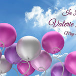 Balloon Heaven Keychain Urn Engraved