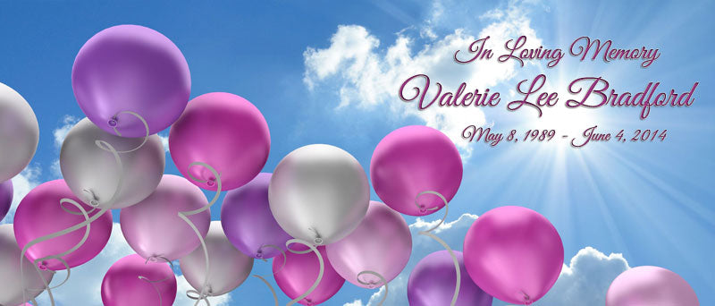 Balloon Heaven Keychain Urn Engraved